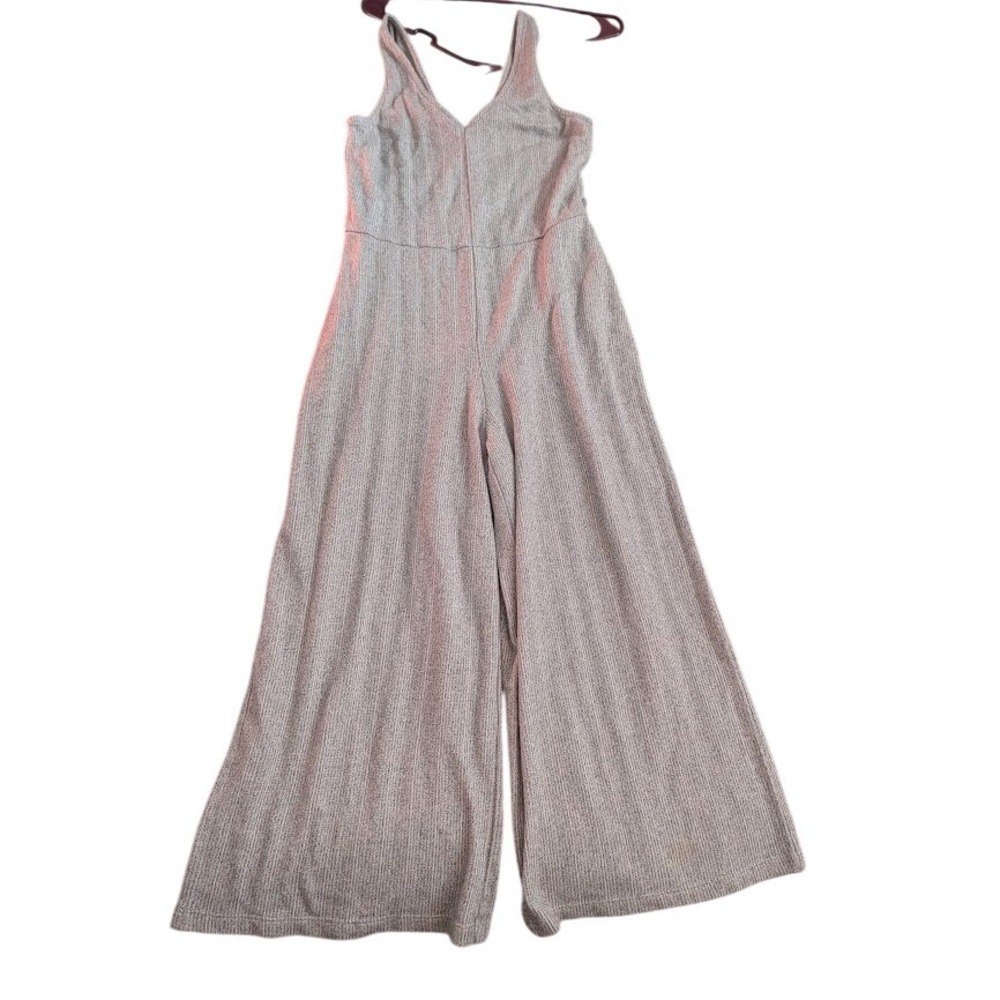 Grayson Knit Wide Leg Jumpsuit Loungewear V Neck Sleeveless XXS Oversized